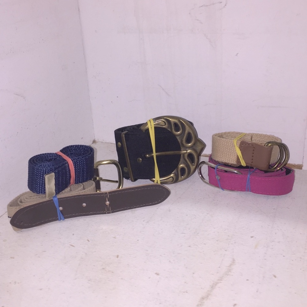 Lot 5 vintage belts 70s 80s